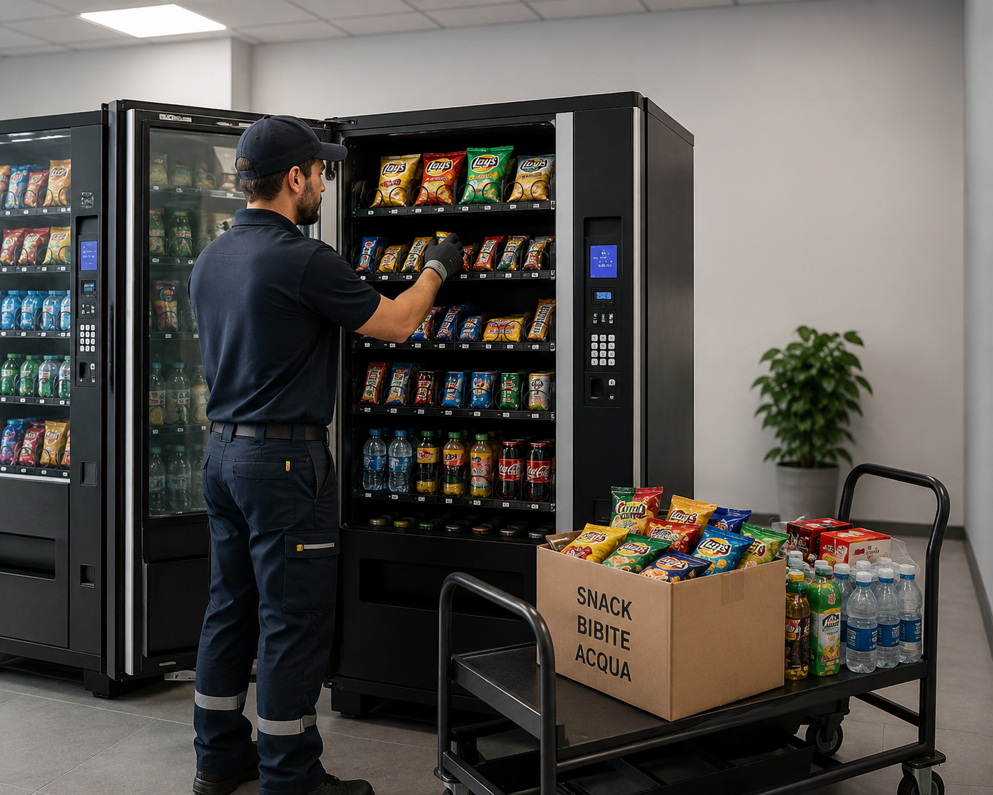 Assistenza e rifornimento distributori automatici